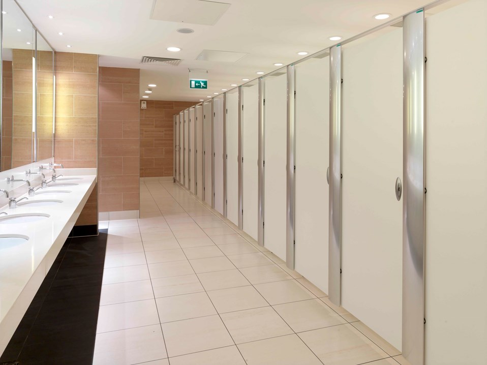 Venesta Washrooms Toilet Cubicles Equinox Quartz Vanity Unit St Davids Shopping Centre2