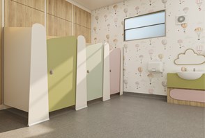 Venesta Washrooms Childrens Toilet Cubicle Lollipop4