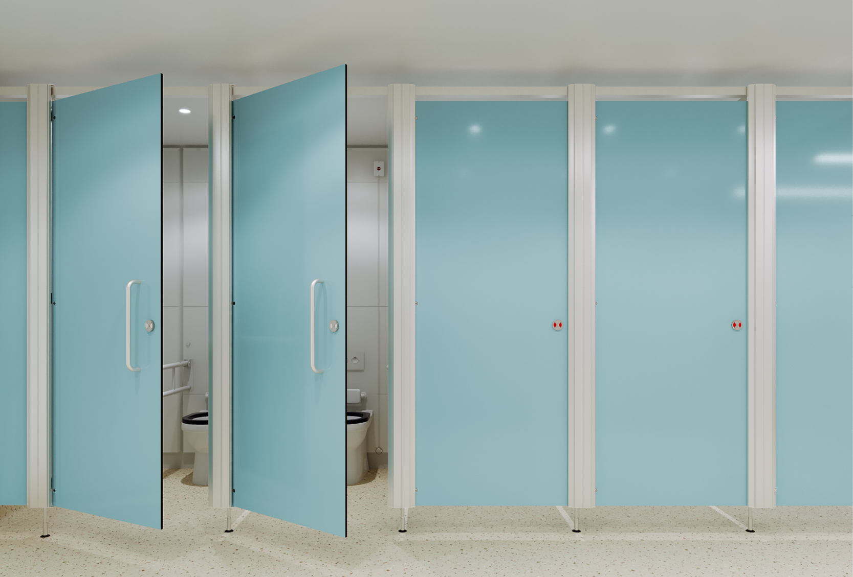 Venesta Washrooms Toilet Cubicles V2 System M Hospital