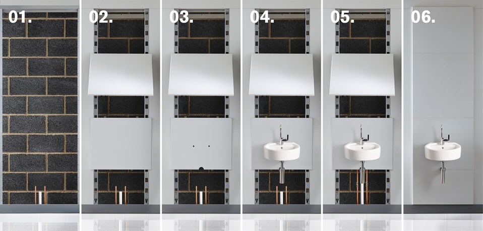 Venesta Washrooms Frameduct Installation