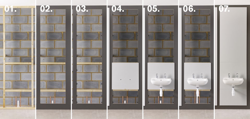 Venesta Washrooms Rapiduct Installation