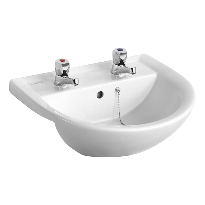 Venesta Washrooms Sandringham21 500Mm Semi Recessed Basin 2TH E895901