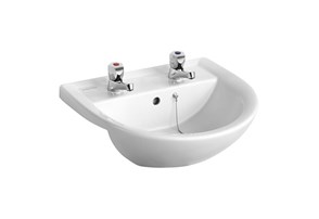 Venesta Washrooms Sandringham21 500Mm Semi Recessed Basin 2TH E895901 Thumbnail